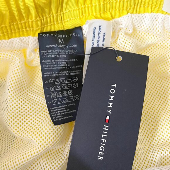Tommy Hilfiger Yellow Swim Trunks Mens Size Medium - Picture 8 of 15